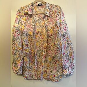 Old Navy Floral Button Down Shirt - Multicolor